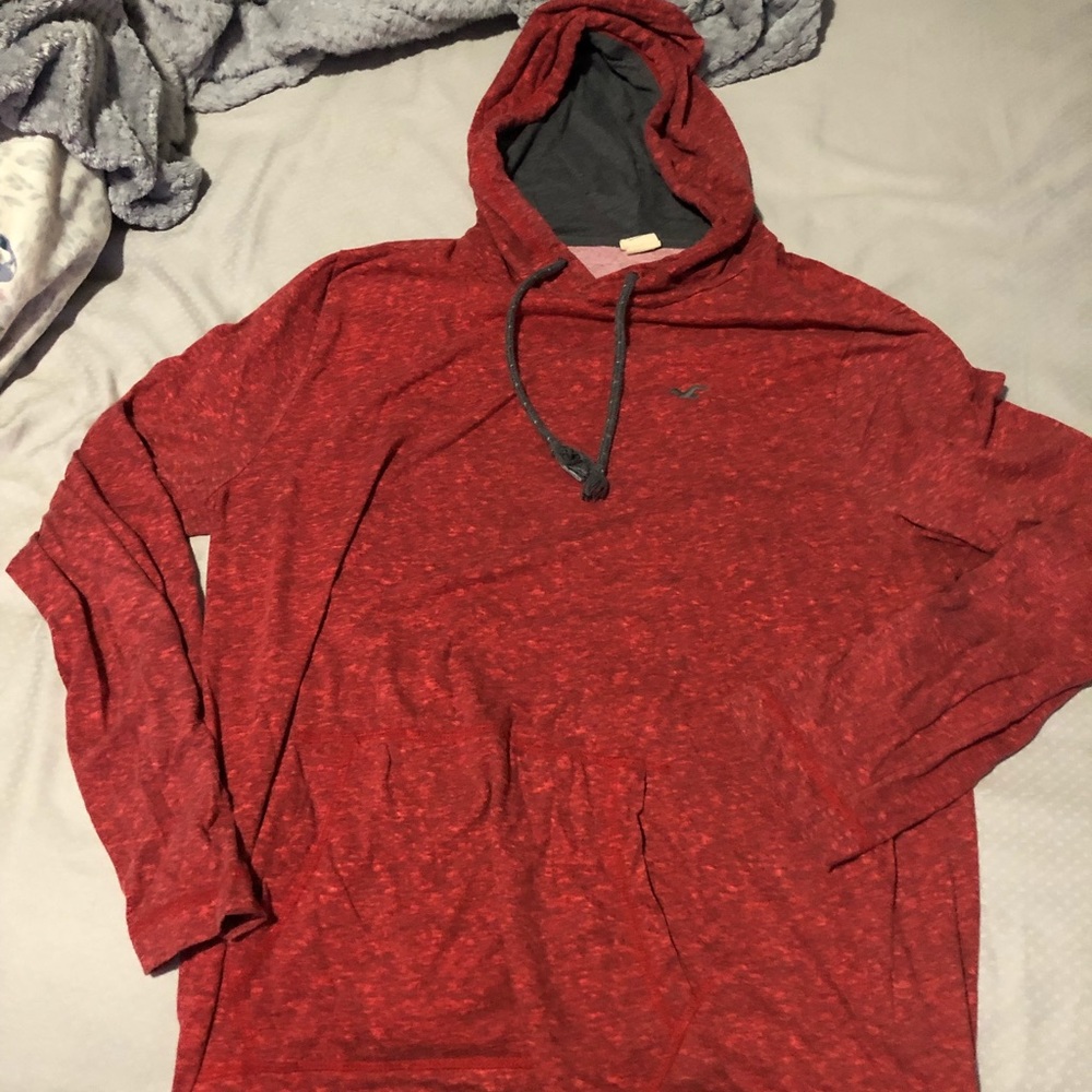 Hollister red hoodie XL